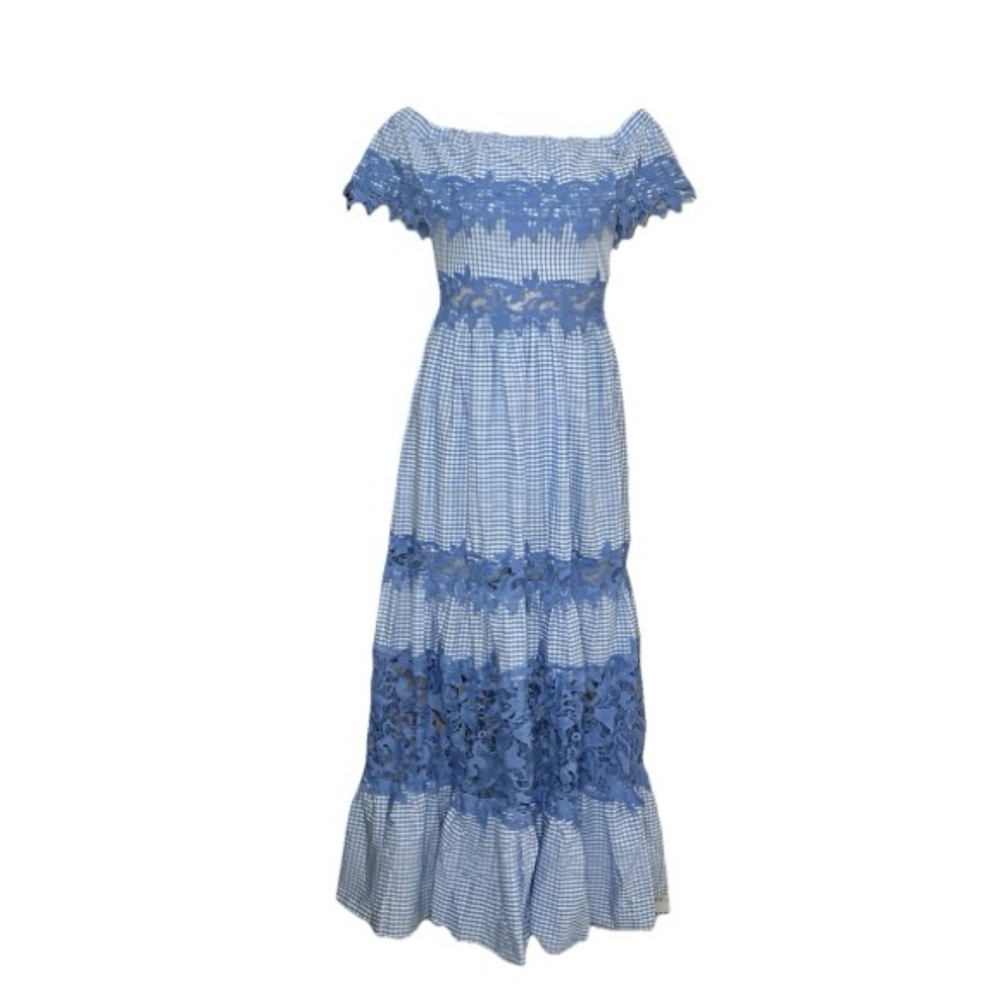 VENUS Blue Tiered Maxi Sundress
